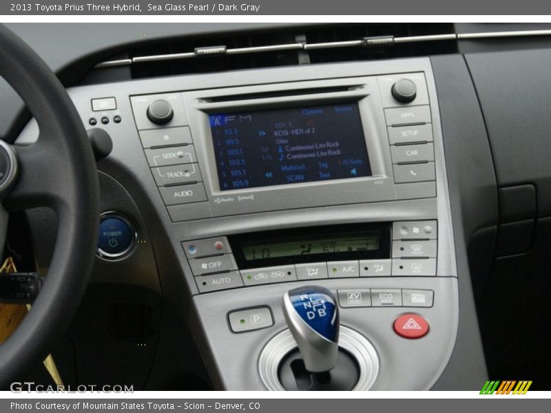 Sea Glass Pearl / Dark Gray 2013 Toyota Prius Three Hybrid