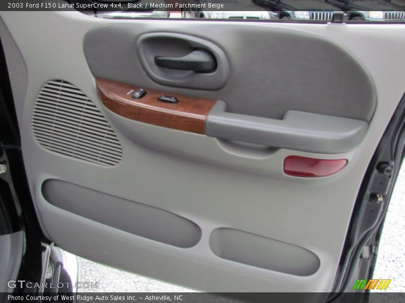 Black / Medium Parchment Beige 2003 Ford F150 Lariat SuperCrew 4x4