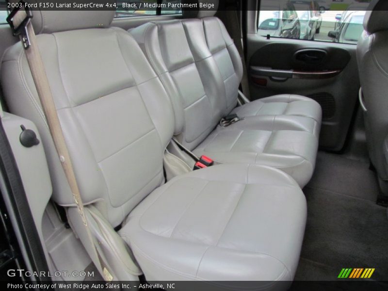 Black / Medium Parchment Beige 2003 Ford F150 Lariat SuperCrew 4x4