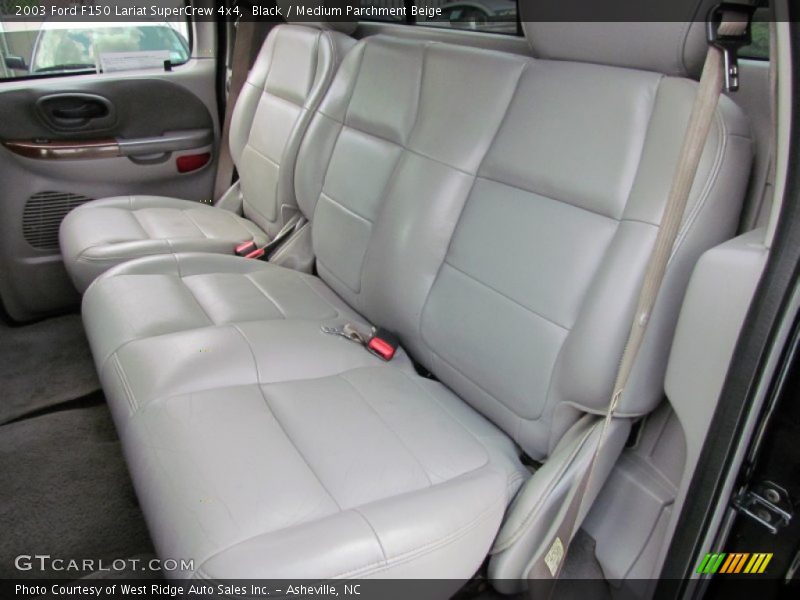 Black / Medium Parchment Beige 2003 Ford F150 Lariat SuperCrew 4x4