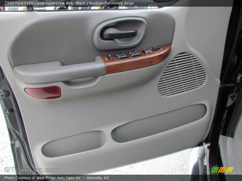 Black / Medium Parchment Beige 2003 Ford F150 Lariat SuperCrew 4x4