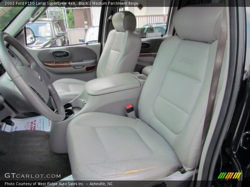 Black / Medium Parchment Beige 2003 Ford F150 Lariat SuperCrew 4x4