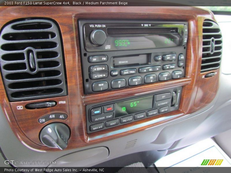 Black / Medium Parchment Beige 2003 Ford F150 Lariat SuperCrew 4x4