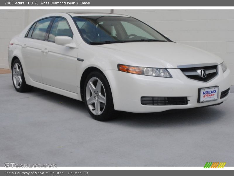 White Diamond Pearl / Camel 2005 Acura TL 3.2