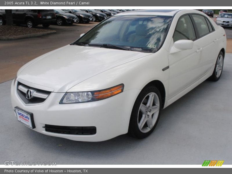 White Diamond Pearl / Camel 2005 Acura TL 3.2