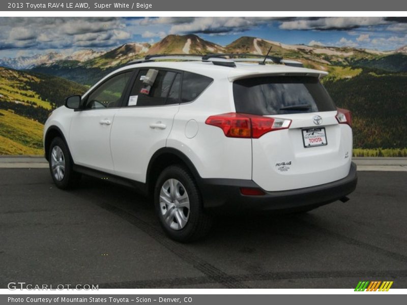 Super White / Beige 2013 Toyota RAV4 LE AWD
