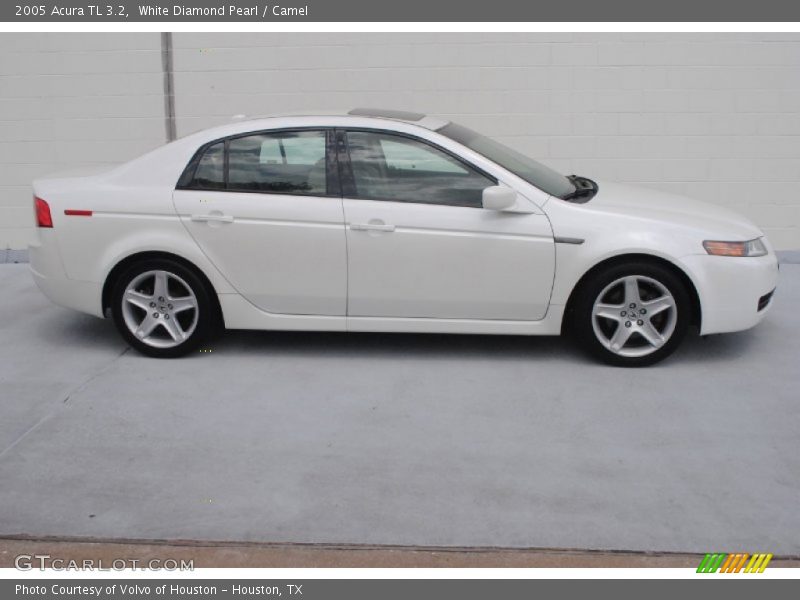 White Diamond Pearl / Camel 2005 Acura TL 3.2