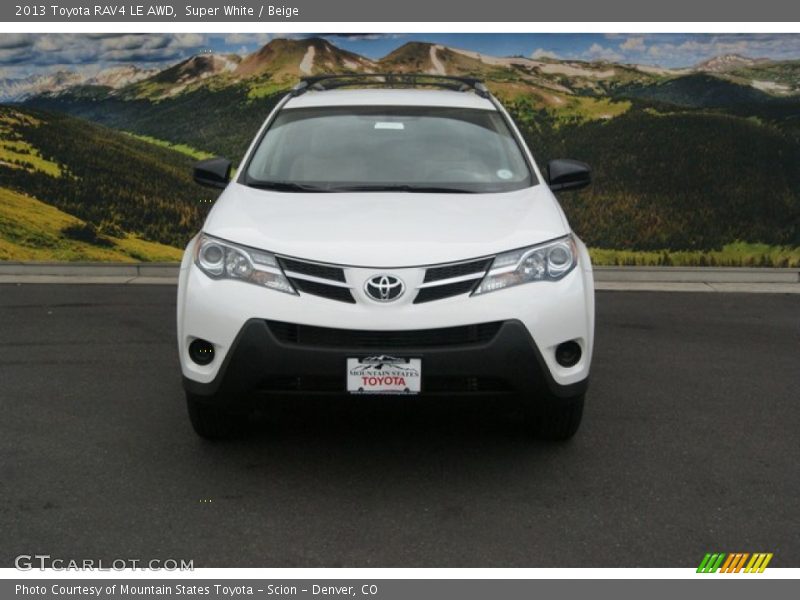 Super White / Beige 2013 Toyota RAV4 LE AWD