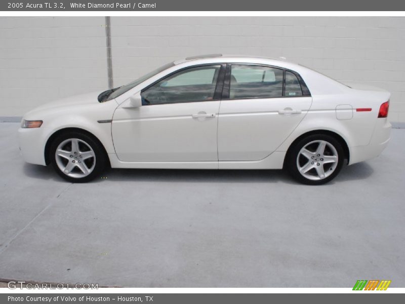 White Diamond Pearl / Camel 2005 Acura TL 3.2