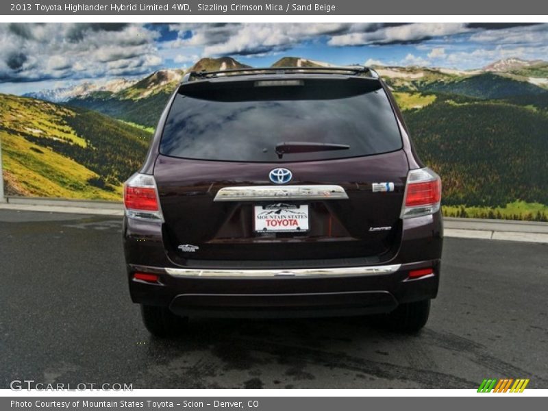 Sizzling Crimson Mica / Sand Beige 2013 Toyota Highlander Hybrid Limited 4WD