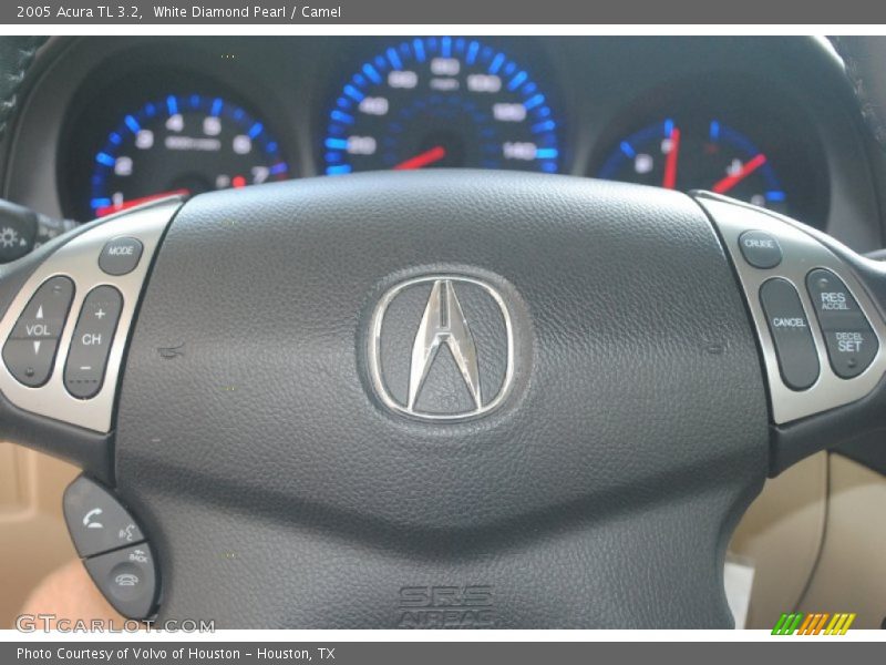 White Diamond Pearl / Camel 2005 Acura TL 3.2