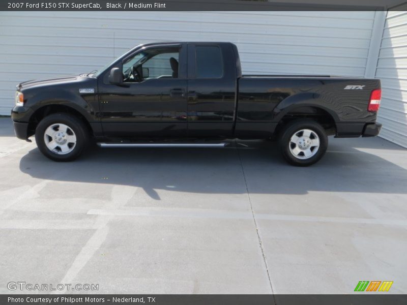 Black / Medium Flint 2007 Ford F150 STX SuperCab