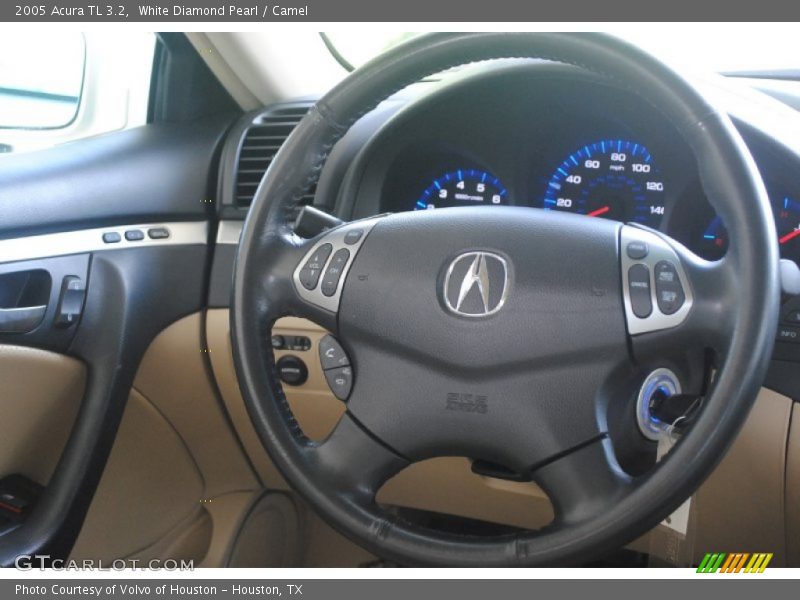 White Diamond Pearl / Camel 2005 Acura TL 3.2