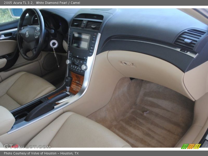 White Diamond Pearl / Camel 2005 Acura TL 3.2