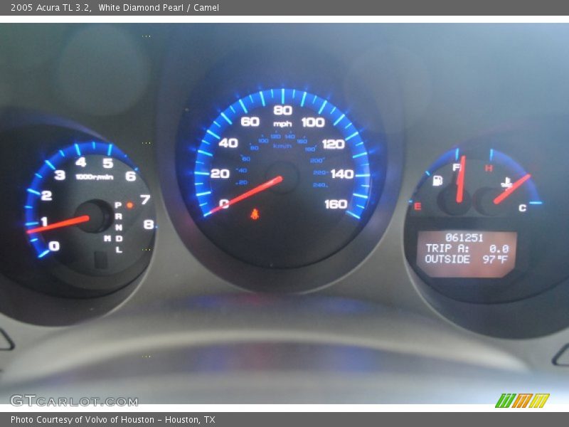 White Diamond Pearl / Camel 2005 Acura TL 3.2