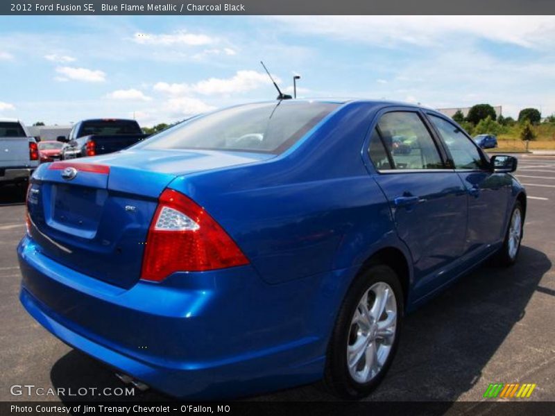 Blue Flame Metallic / Charcoal Black 2012 Ford Fusion SE