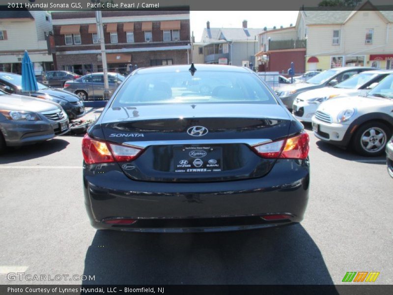 Pacific Blue Pearl / Camel 2011 Hyundai Sonata GLS