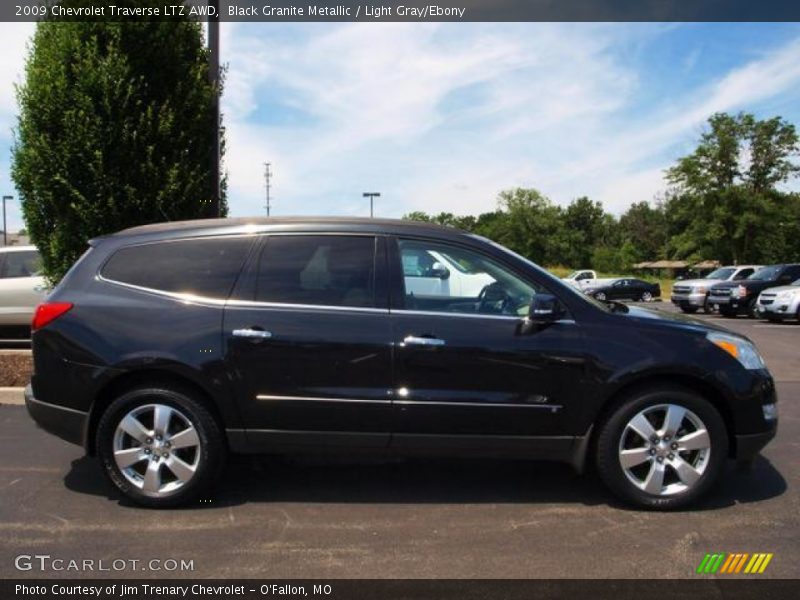 Black Granite Metallic / Light Gray/Ebony 2009 Chevrolet Traverse LTZ AWD