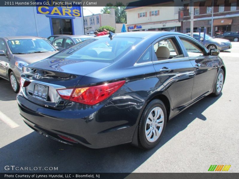 Pacific Blue Pearl / Camel 2011 Hyundai Sonata GLS