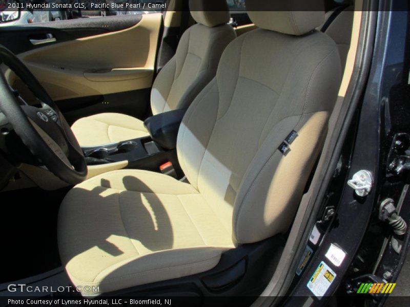 Pacific Blue Pearl / Camel 2011 Hyundai Sonata GLS