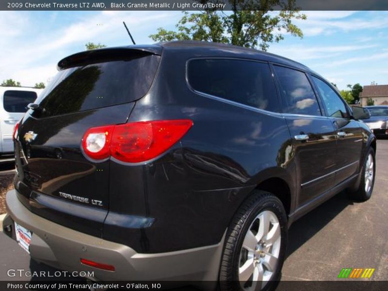 Black Granite Metallic / Light Gray/Ebony 2009 Chevrolet Traverse LTZ AWD