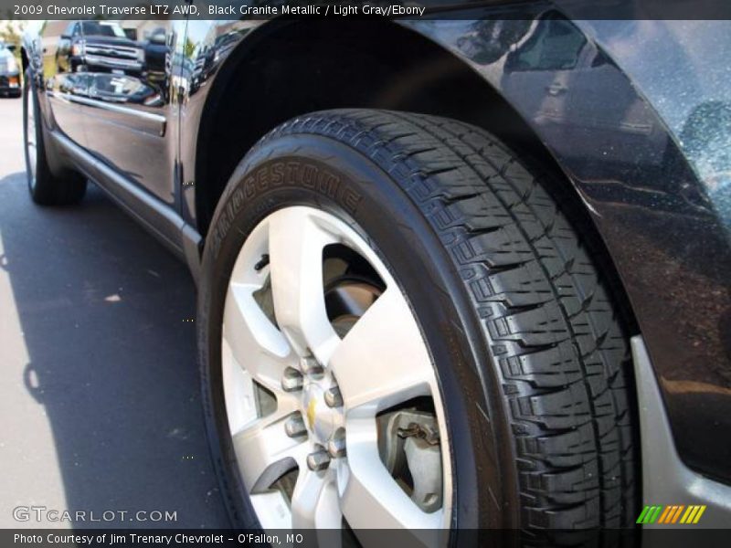 Black Granite Metallic / Light Gray/Ebony 2009 Chevrolet Traverse LTZ AWD