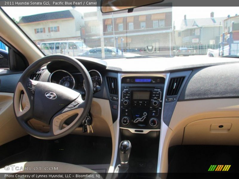 Pacific Blue Pearl / Camel 2011 Hyundai Sonata GLS