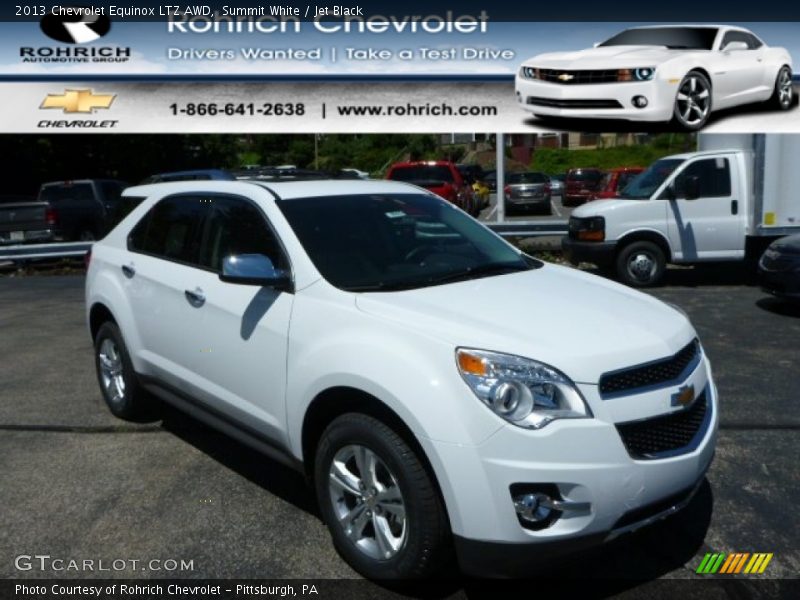 Summit White / Jet Black 2013 Chevrolet Equinox LTZ AWD