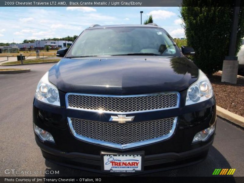 Black Granite Metallic / Light Gray/Ebony 2009 Chevrolet Traverse LTZ AWD