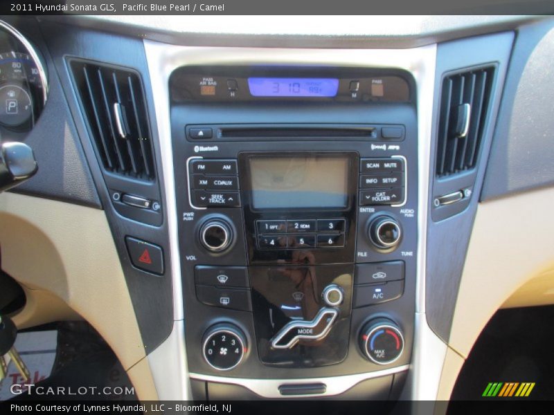 Pacific Blue Pearl / Camel 2011 Hyundai Sonata GLS