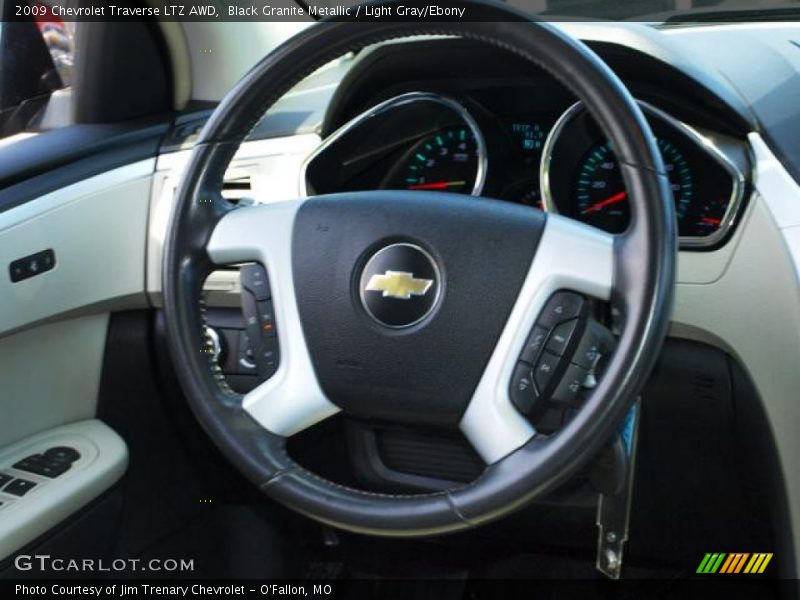 Black Granite Metallic / Light Gray/Ebony 2009 Chevrolet Traverse LTZ AWD