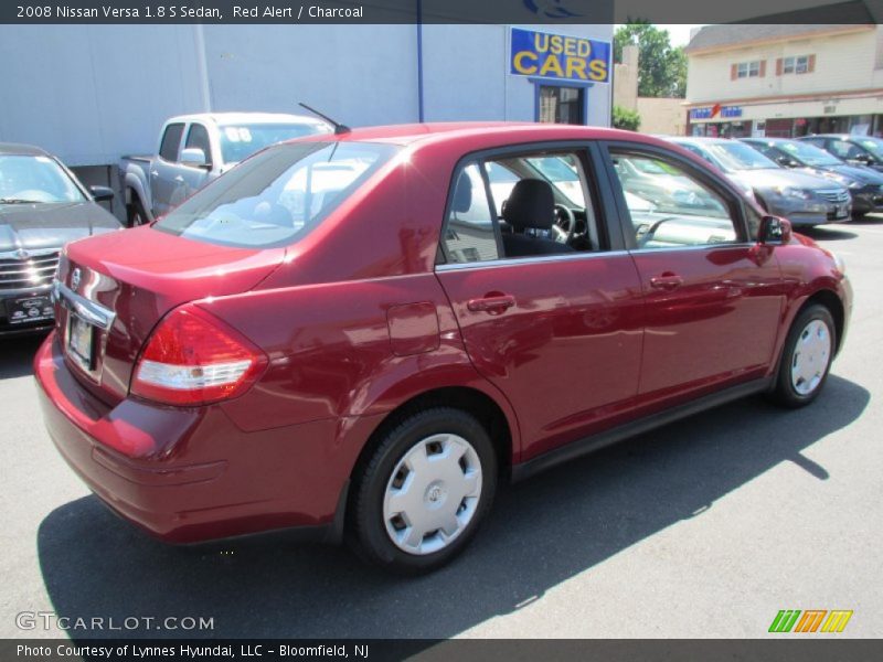 Red Alert / Charcoal 2008 Nissan Versa 1.8 S Sedan
