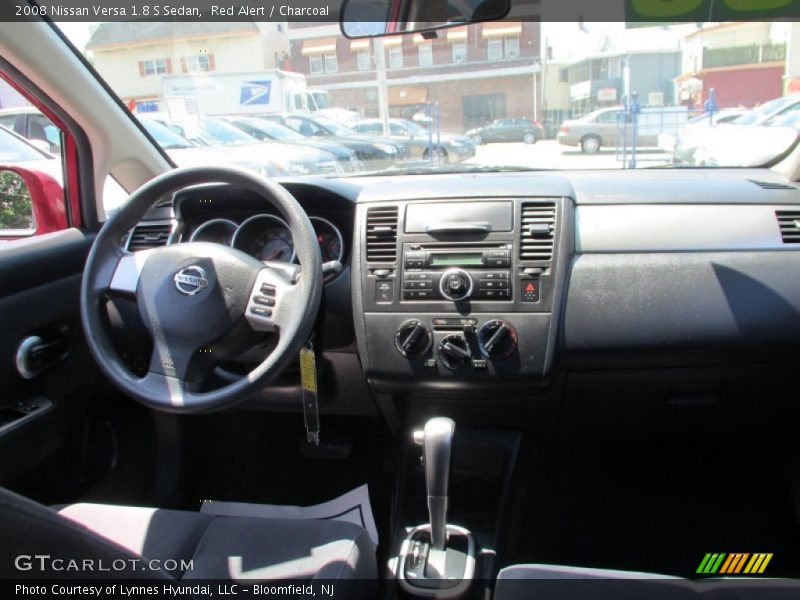 Red Alert / Charcoal 2008 Nissan Versa 1.8 S Sedan