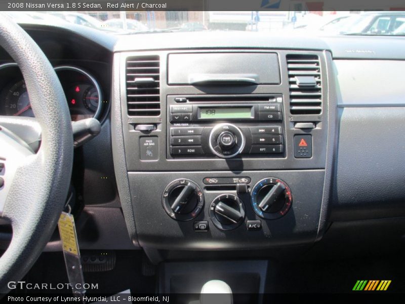 Red Alert / Charcoal 2008 Nissan Versa 1.8 S Sedan