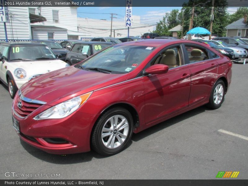 Venetian Red / Camel 2011 Hyundai Sonata GLS