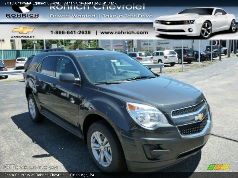 Ashen Gray Metallic / Jet Black 2013 Chevrolet Equinox LT AWD