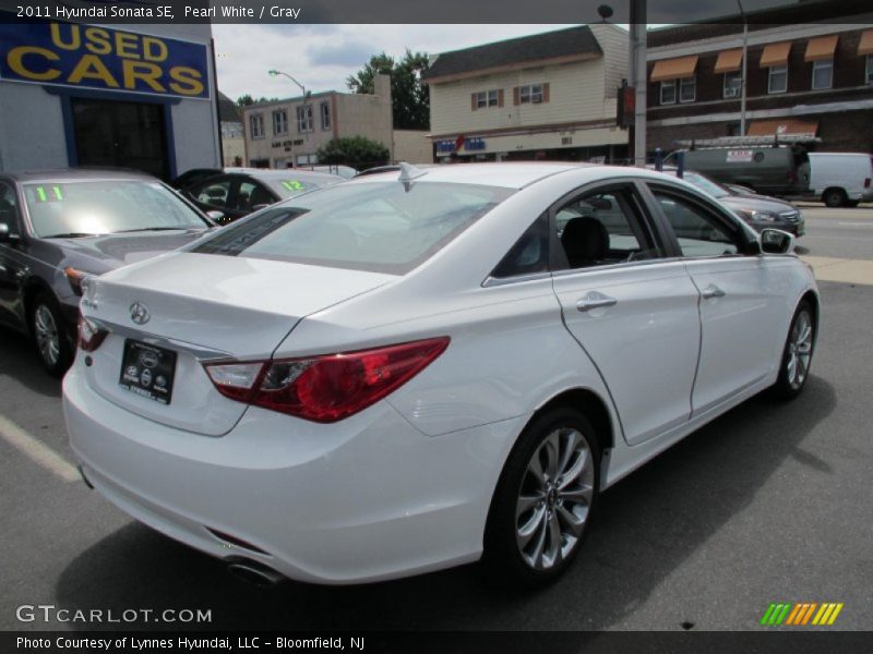 Pearl White / Gray 2011 Hyundai Sonata SE