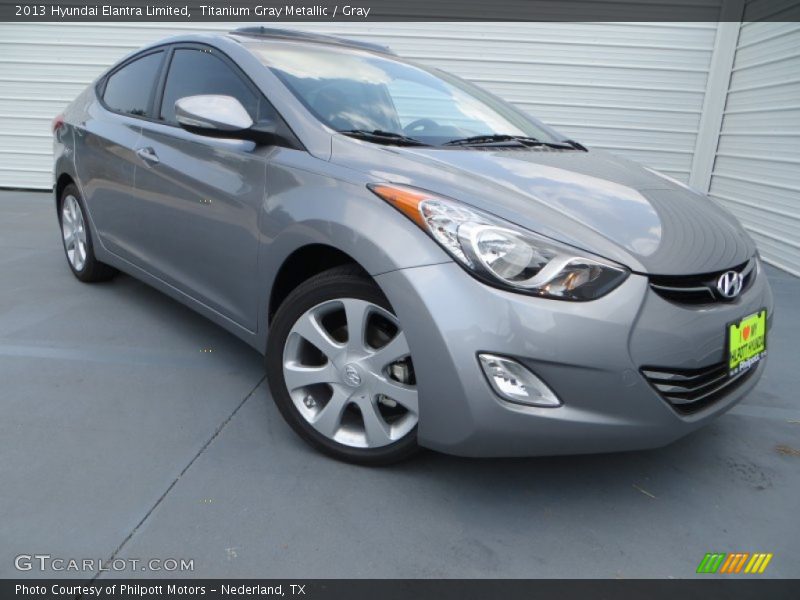 Titanium Gray Metallic / Gray 2013 Hyundai Elantra Limited