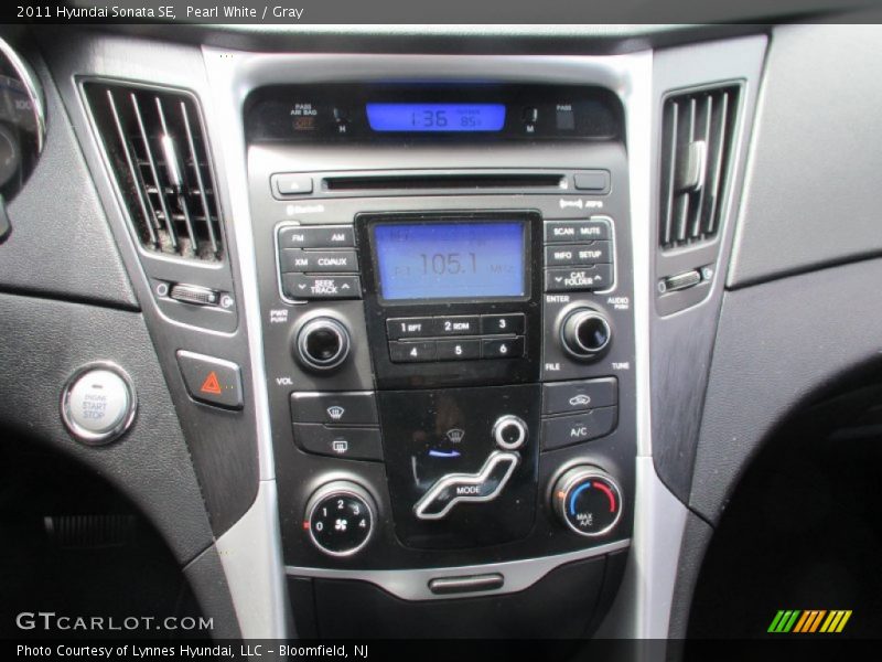 Pearl White / Gray 2011 Hyundai Sonata SE