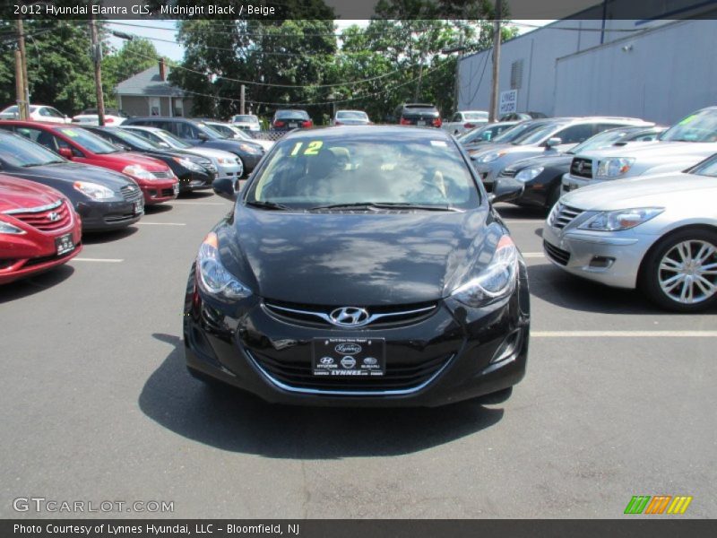 Midnight Black / Beige 2012 Hyundai Elantra GLS