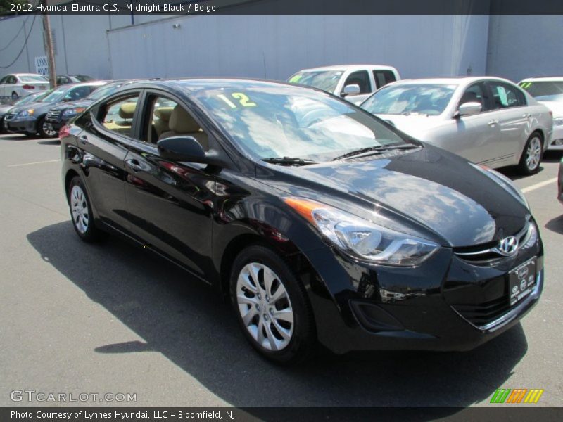 Midnight Black / Beige 2012 Hyundai Elantra GLS