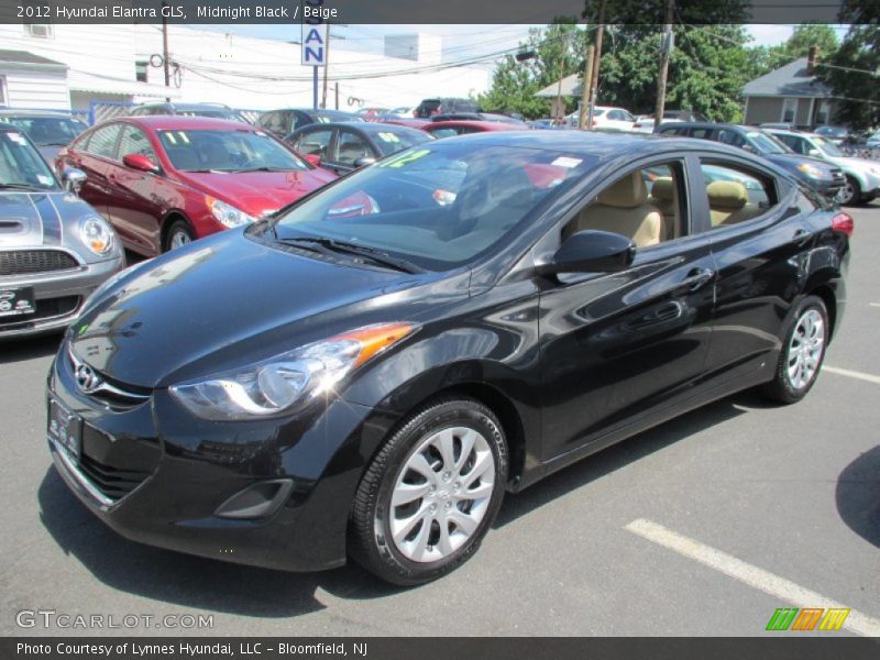 Midnight Black / Beige 2012 Hyundai Elantra GLS