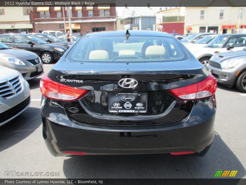 Midnight Black / Beige 2012 Hyundai Elantra GLS