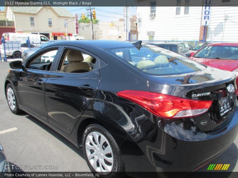 Midnight Black / Beige 2012 Hyundai Elantra GLS