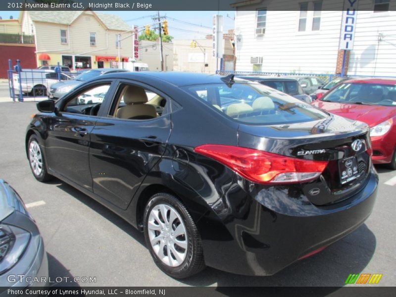 Midnight Black / Beige 2012 Hyundai Elantra GLS