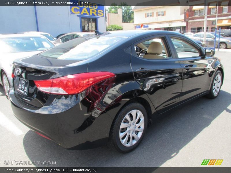 Midnight Black / Beige 2012 Hyundai Elantra GLS