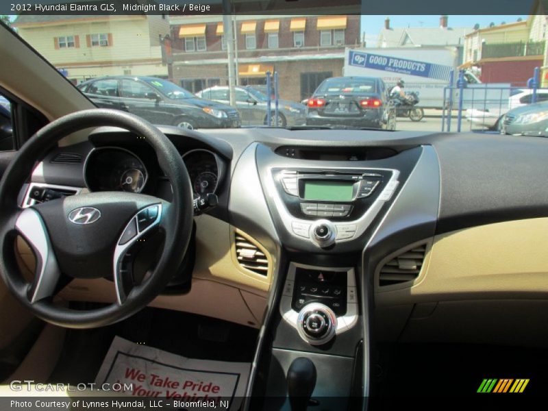 Midnight Black / Beige 2012 Hyundai Elantra GLS