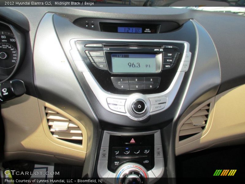 Midnight Black / Beige 2012 Hyundai Elantra GLS