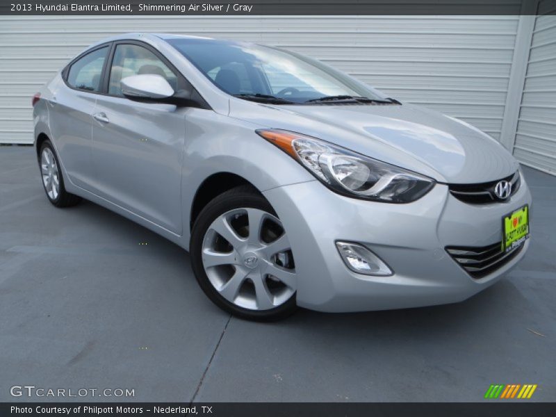 Shimmering Air Silver / Gray 2013 Hyundai Elantra Limited