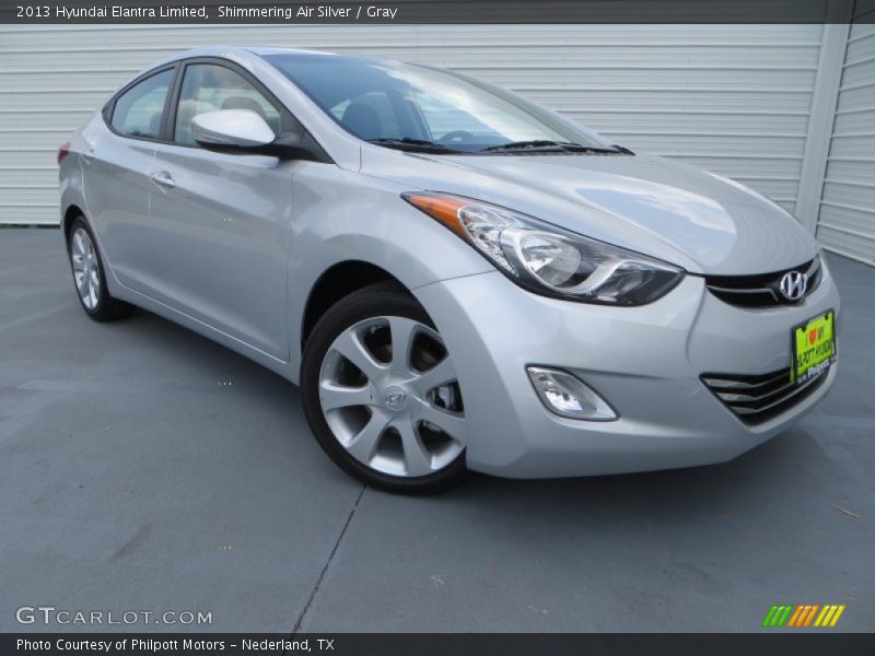 Shimmering Air Silver / Gray 2013 Hyundai Elantra Limited